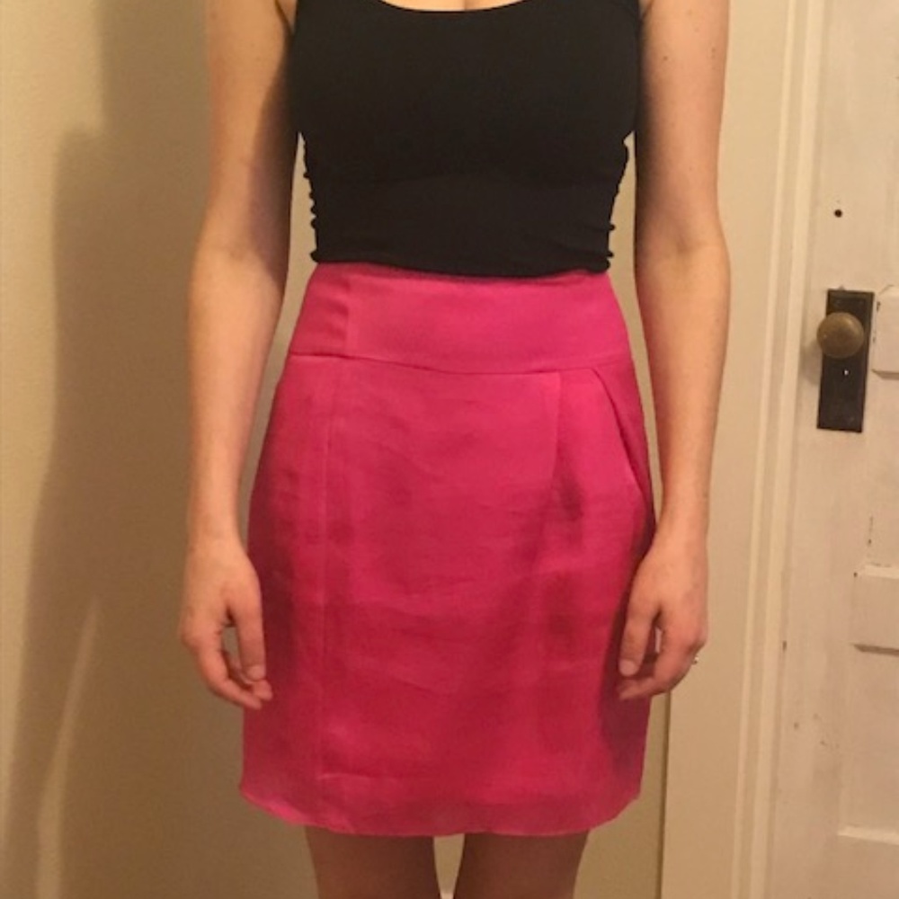 Jenni Kayne Pink Silk Skirt - Like New!